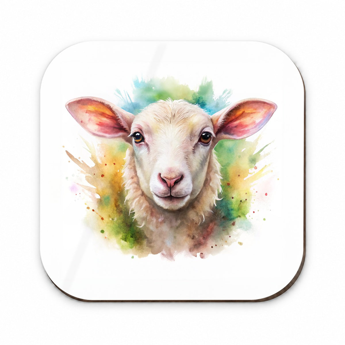 Lamb Face Watercolor Fridge Magnet