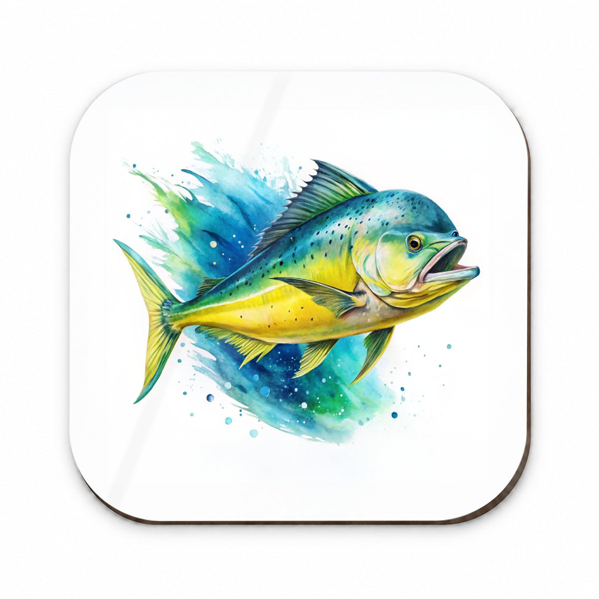 Mahi Mahi Fish Watercolor Fridge Magnet