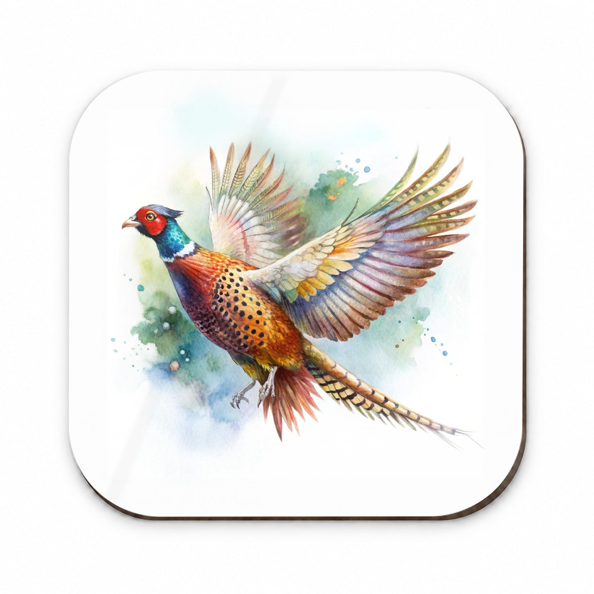 Pheasant In Flight Watercolor Fridge Magnet