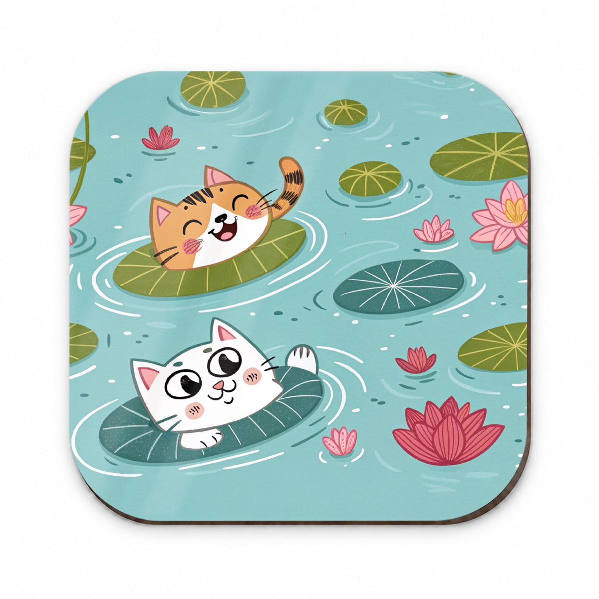 Cats Swimming In Pond Fridge Magnet