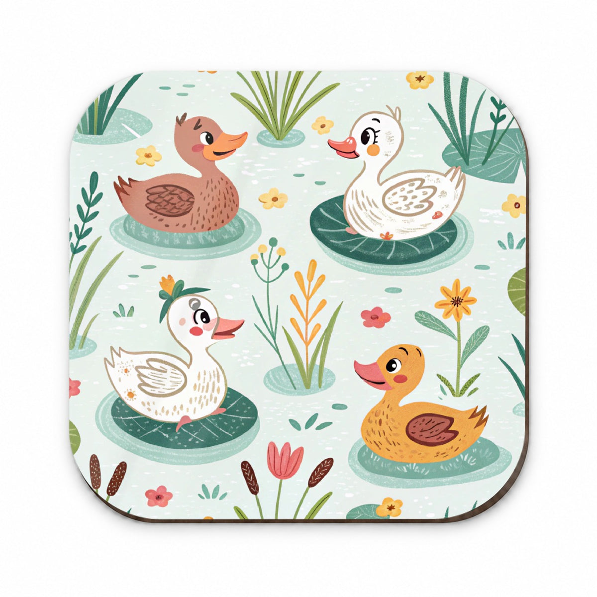 Cute Ducks In Pond Fridge Magnet