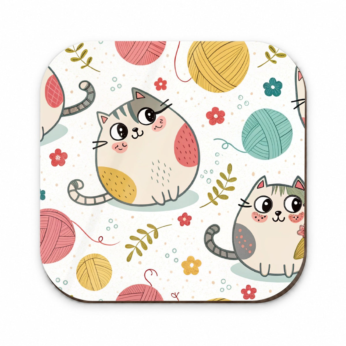 Fat Cats And Yarn Knitting Crochet Fridge Magnet