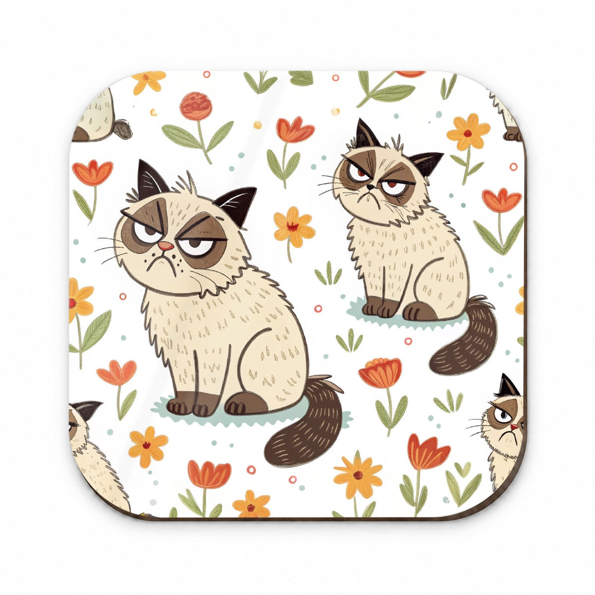 Grumpy Persian Cat Fridge Magnet