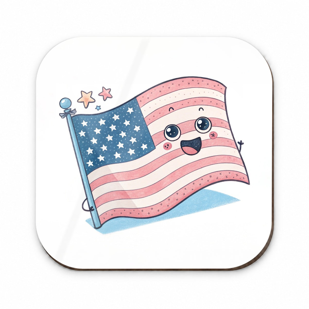 Kawaii American USA Flag Fridge Magnet