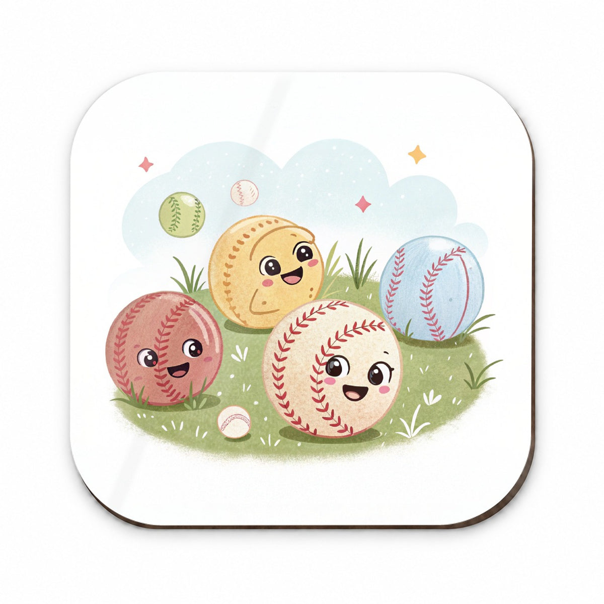 Kawaii Baseballs Fridge Magnet