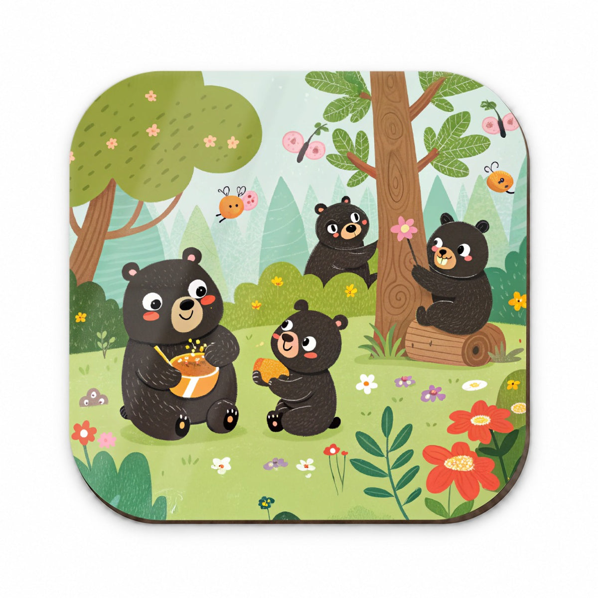 Kawaii Black Bears Fridge Magnet