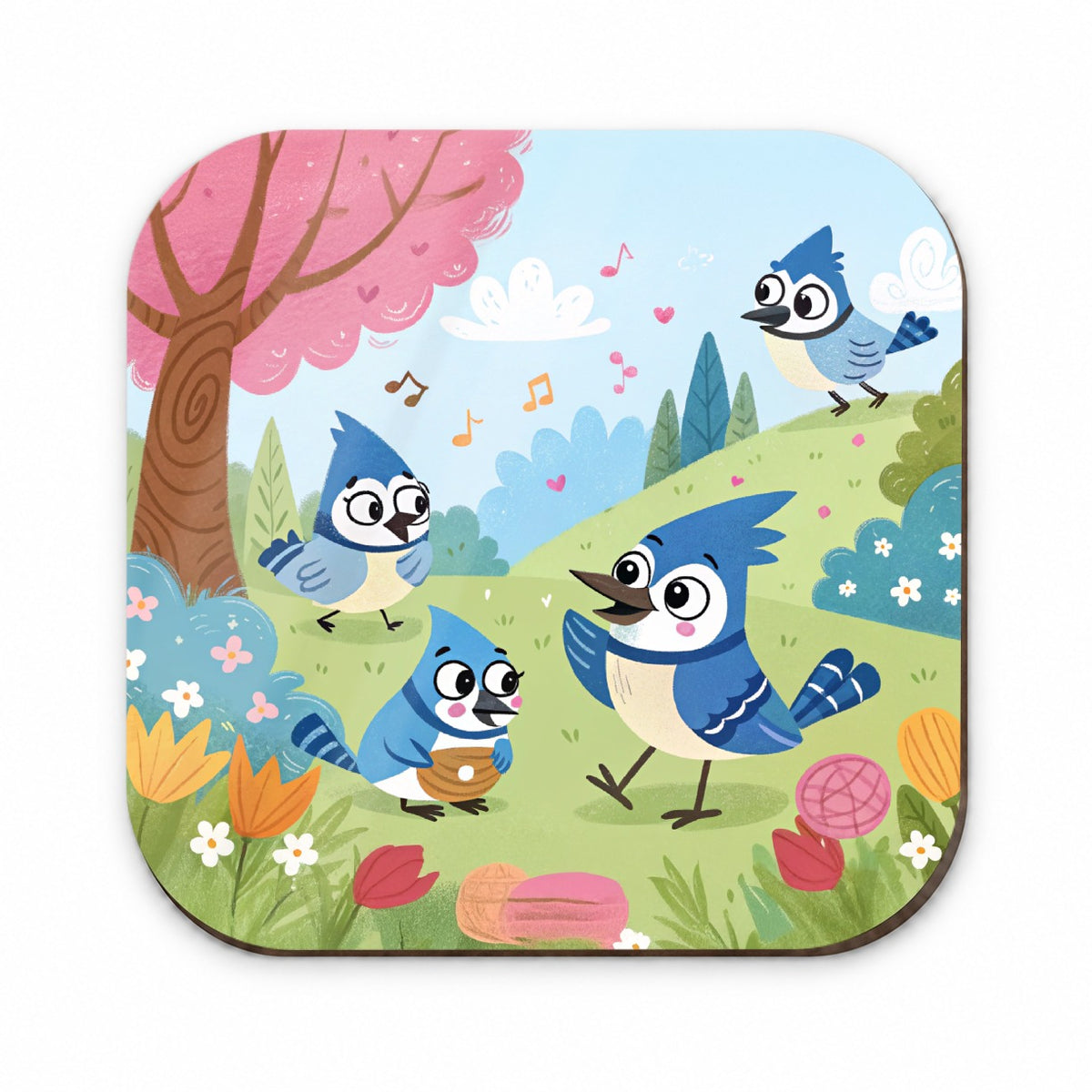 Kawaii Blue Jays Birds Fridge Magnet