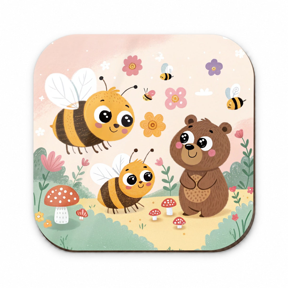 Kawaii Bumble Bees Bear Fridge Magnet