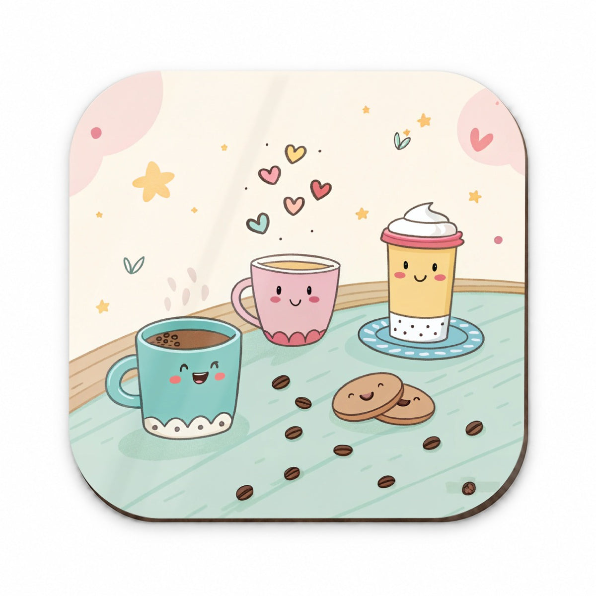 Kawaii Coffee Cups Latte Cappuccino Fridge Magnet
