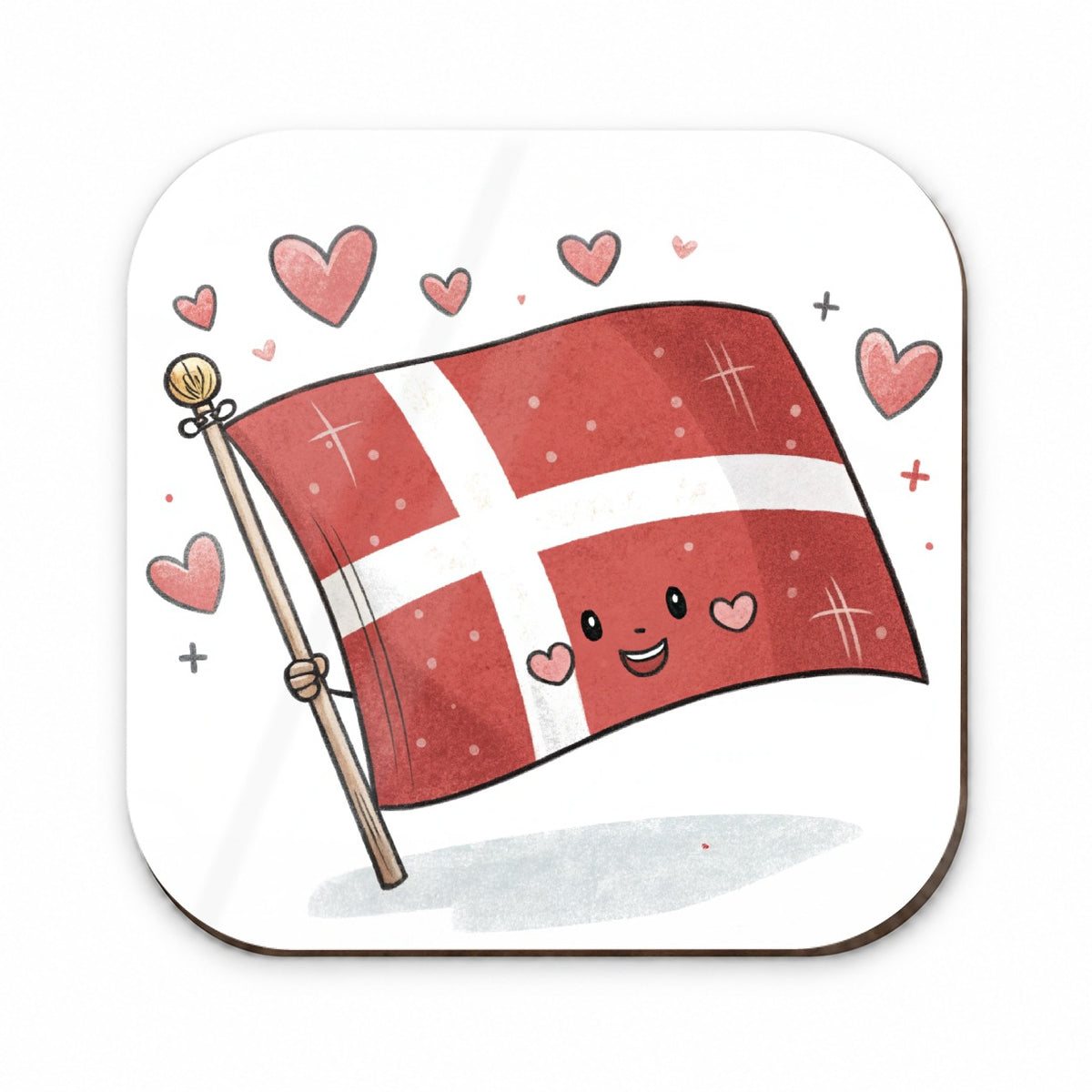 Kawaii Denmark Flag Fridge Magnet