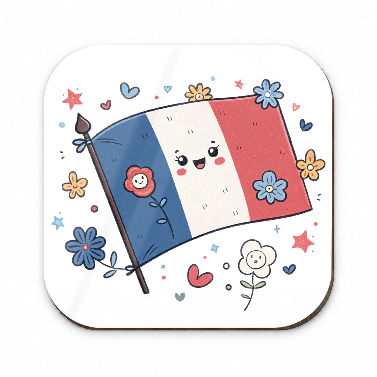 Kawaii France Flag Fridge Magnet