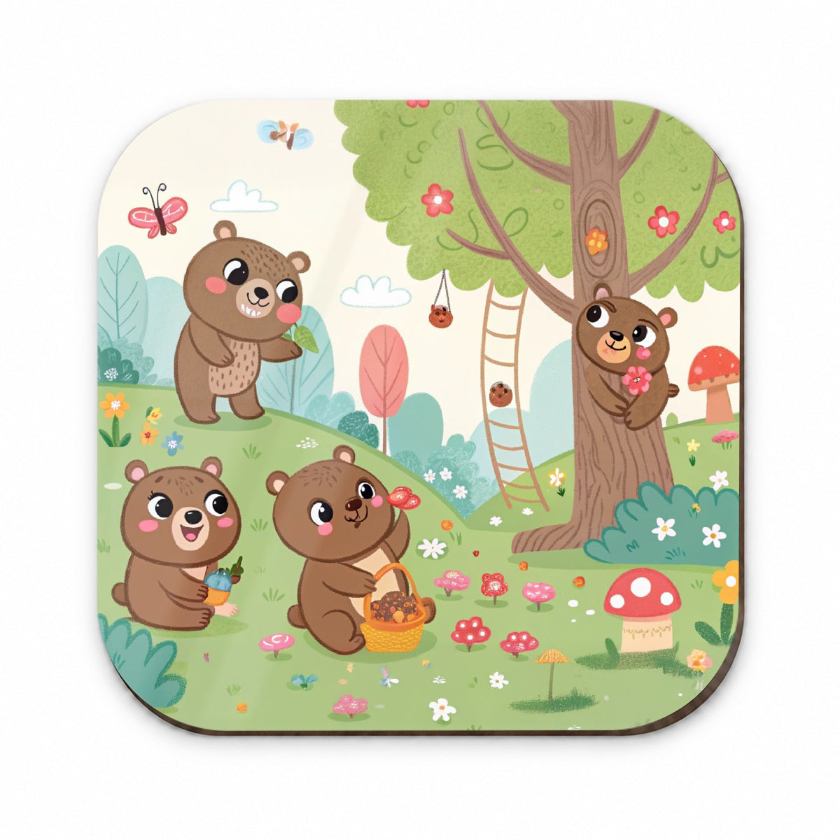 Kawaii Grizzly Bears Fridge Magnet