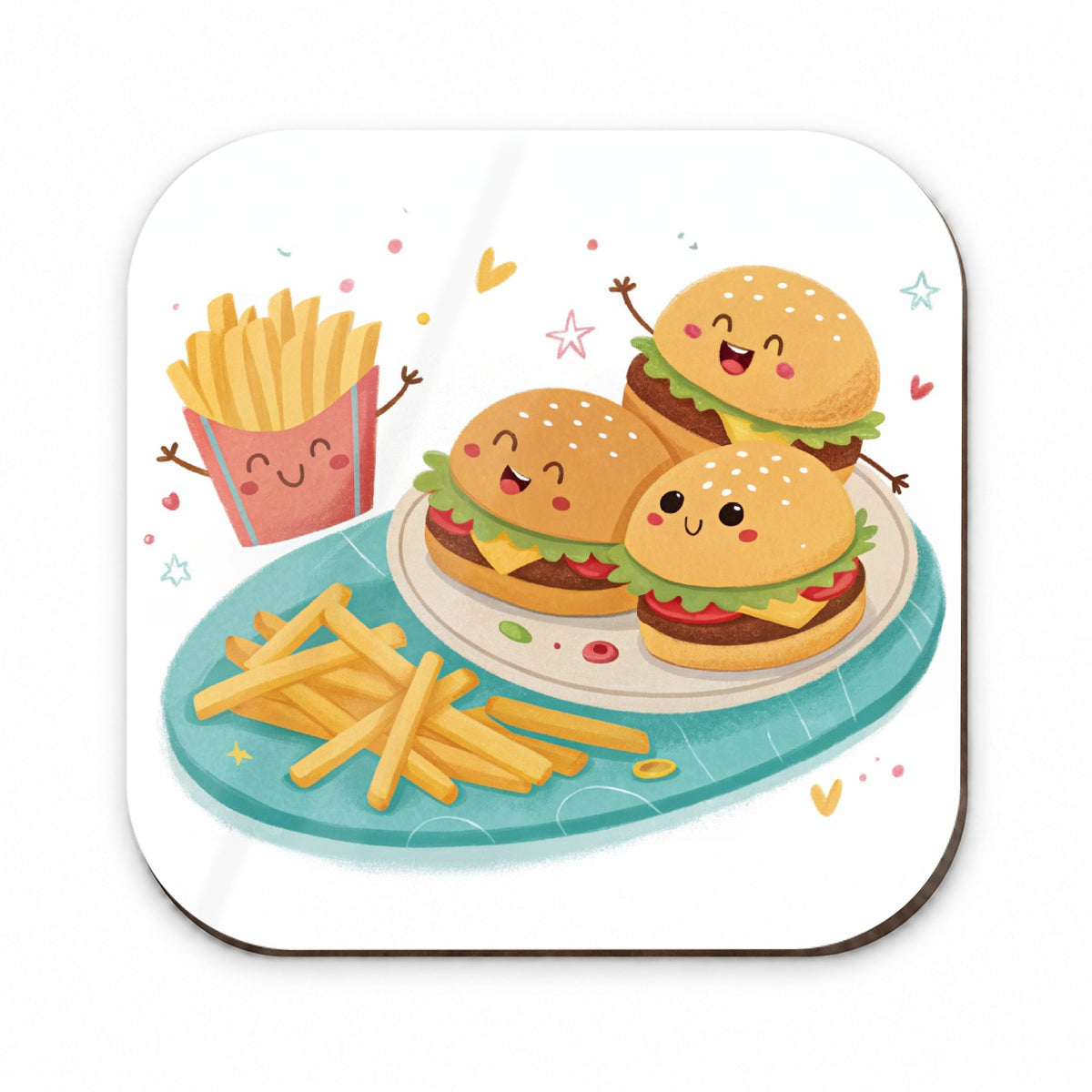 Kawaii Hamburgers And Fries Fridge Magnet