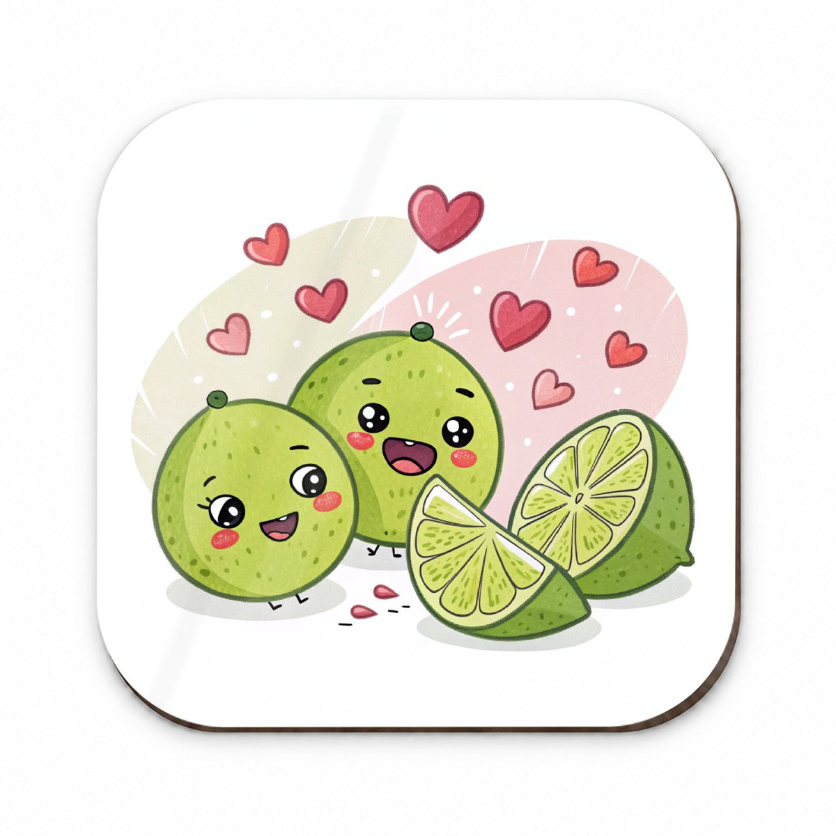 Kawaii Limes And Hearts Fridge Magnet