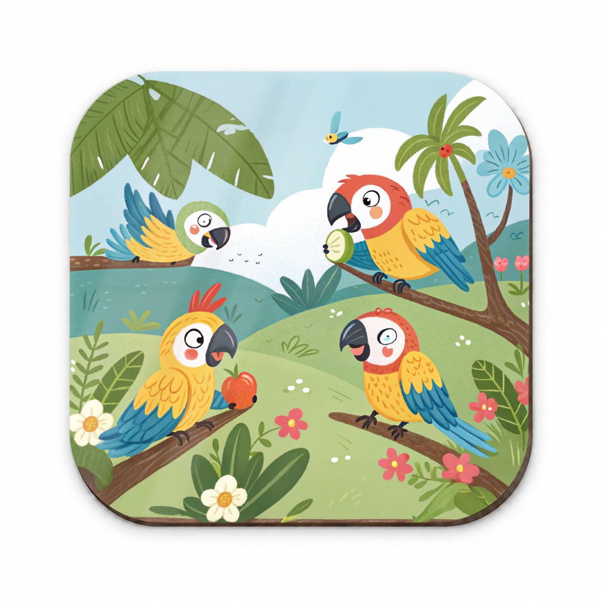 Kawaii Macaw Parrots Fridge Magnet