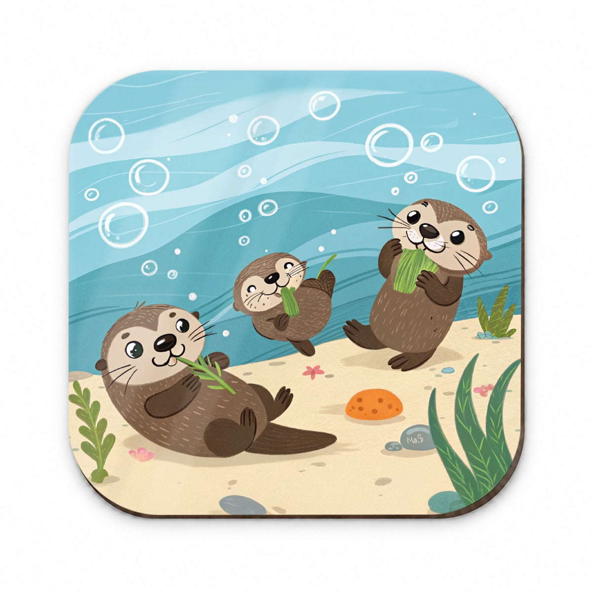 Kawaii Sea Otters Fridge Magnet