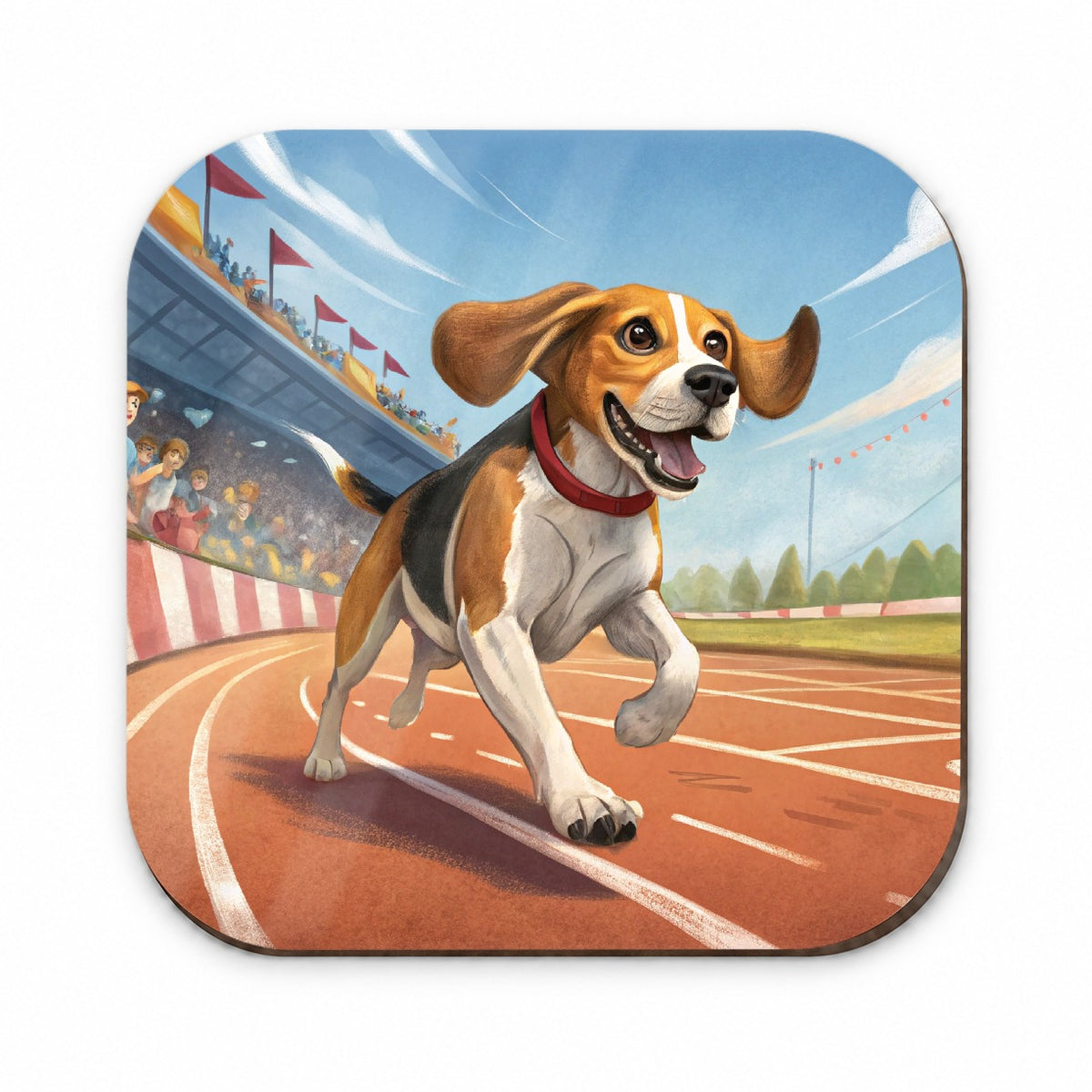 Beagle Dog Racing Fridge Magnet