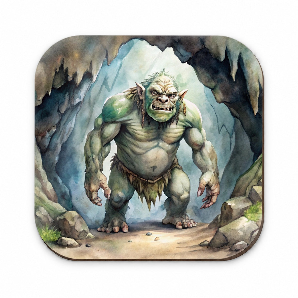 Cave Troll Fantasy Monster Watercolor Fridge Magnet