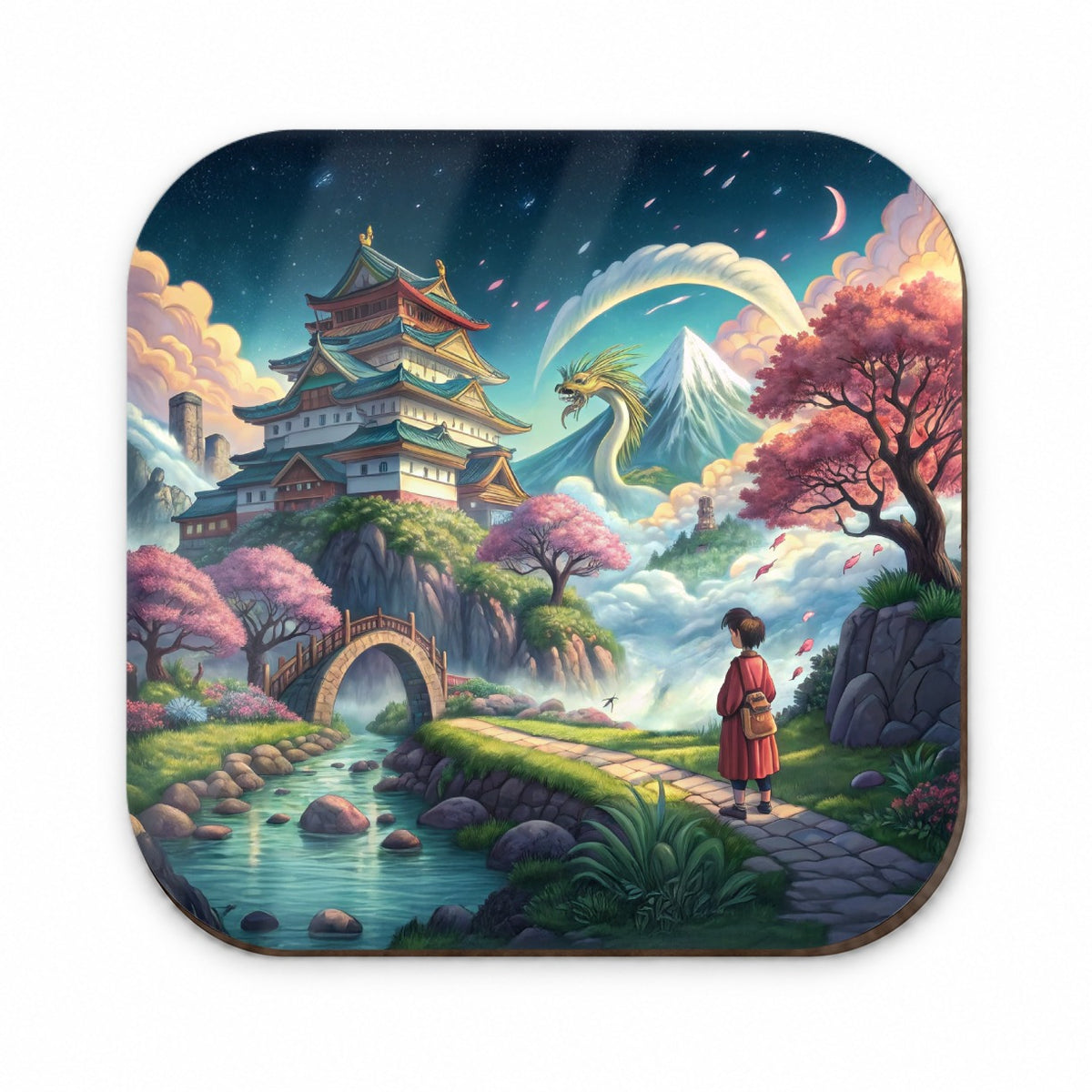 Classic Japanese Anime Style Fantasy World Fridge Magnet