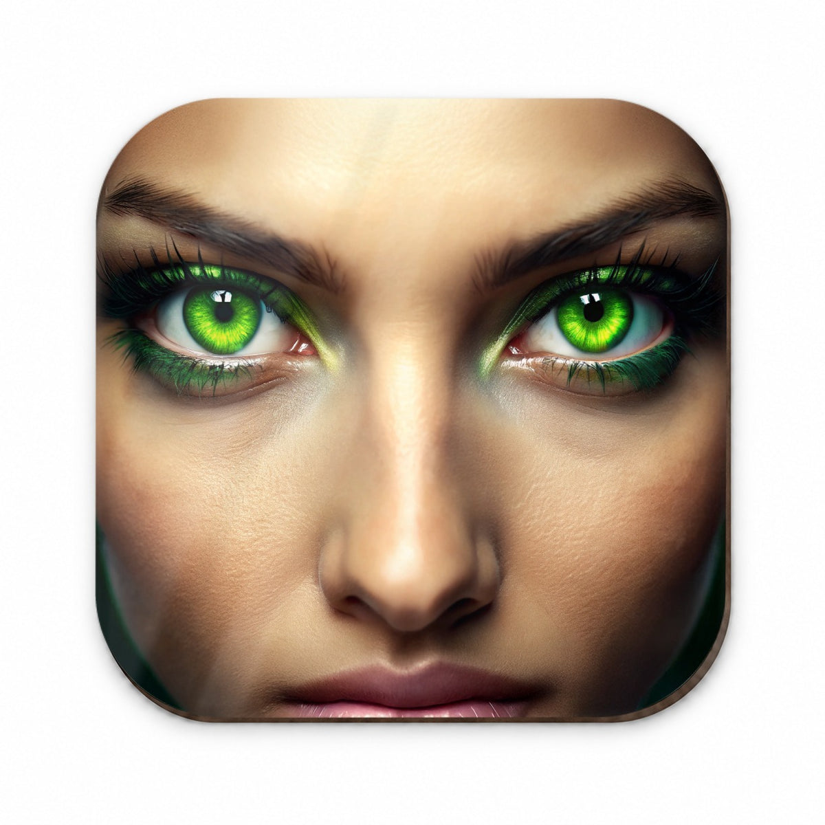 Close-Up Of Green Eyes Fridge Magnet