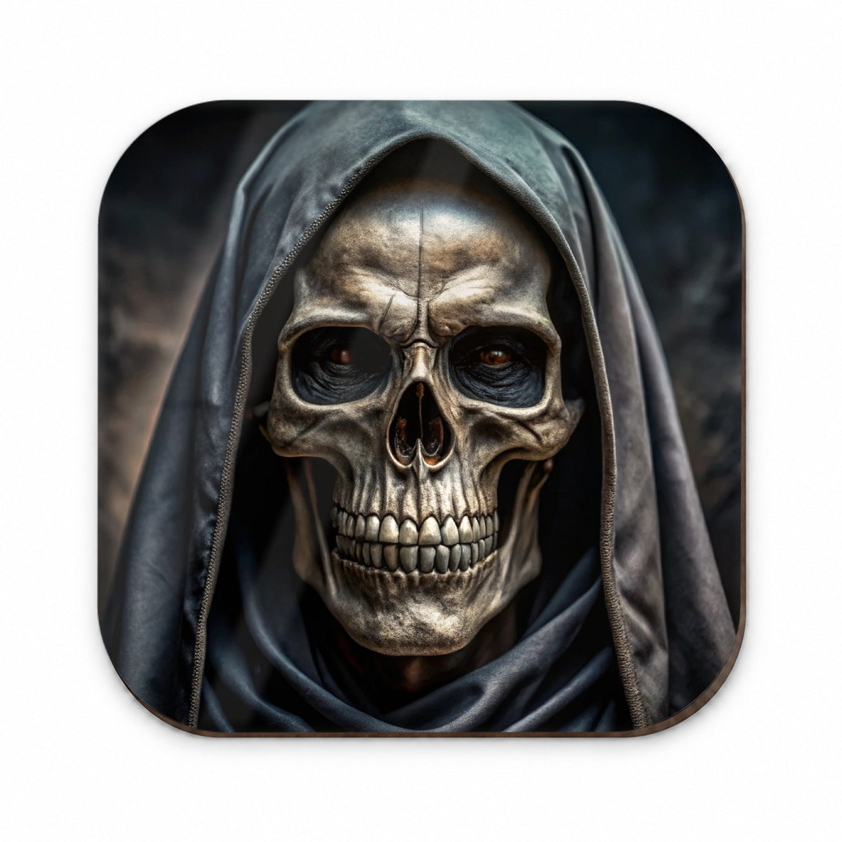 Close-Up Of Grim Reaper Skull Face Halloween Fridge Magnet