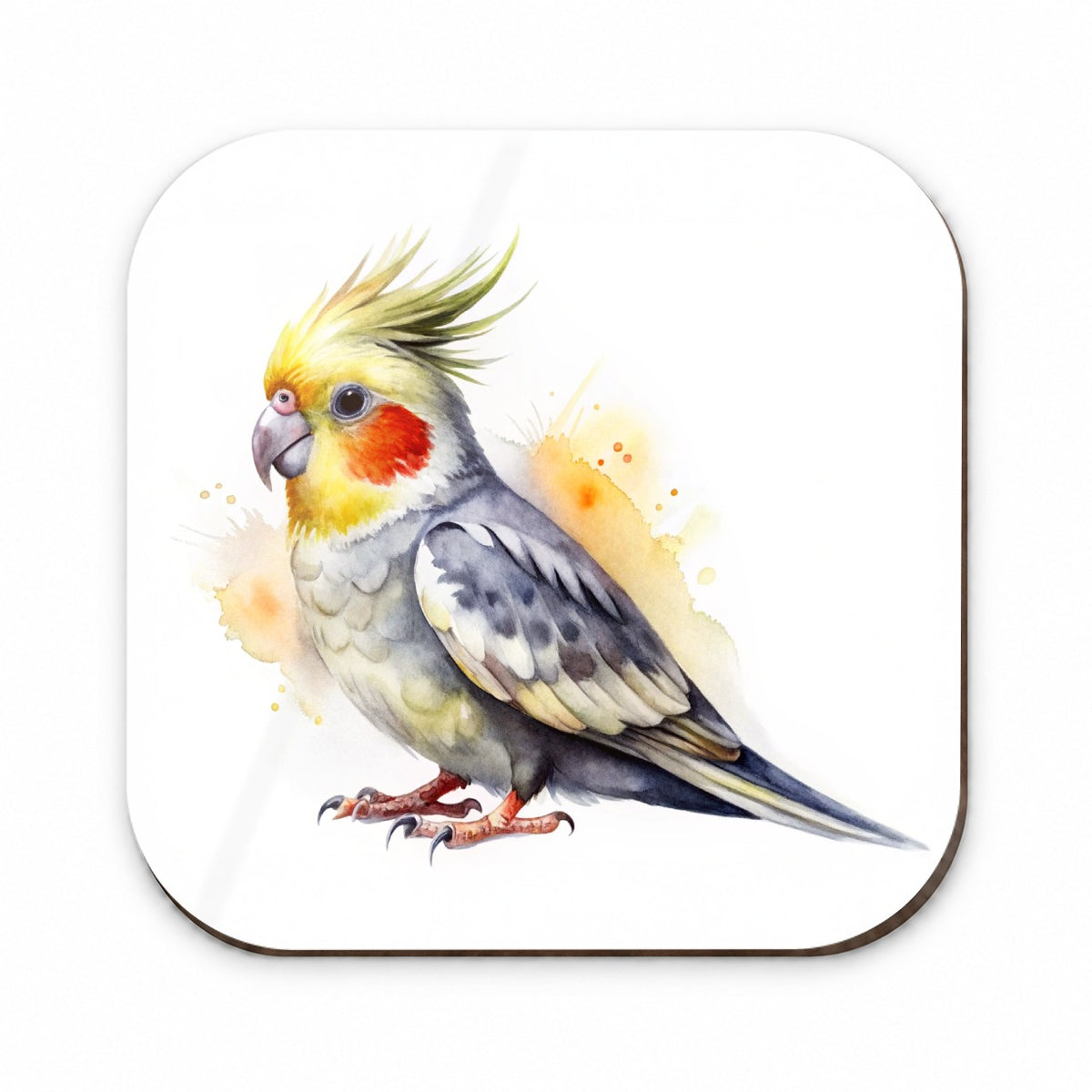 Cockatiel Parrot Bird Watercolor Fridge Magnet
