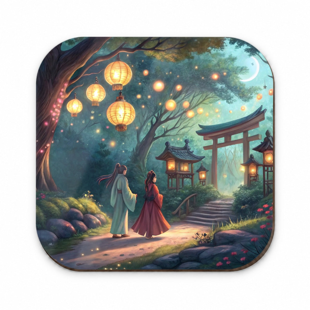 Forest Temple Entrance Torii Gate Fantasy Japanese Anime Style Fridge Magnet
