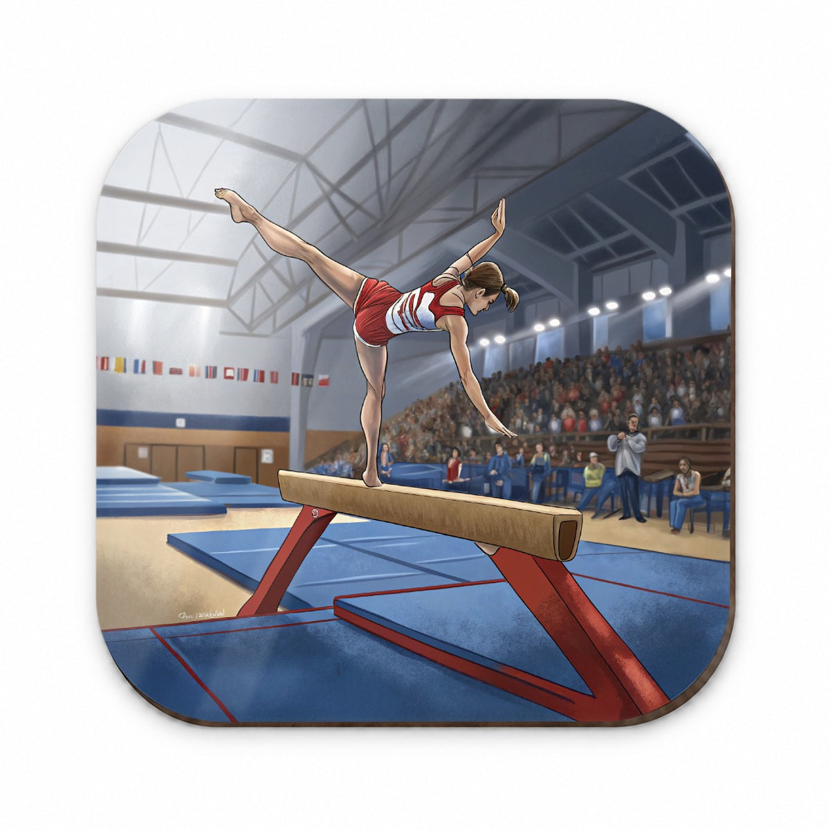 Gymnastics Balance Beam Fridge Magnet