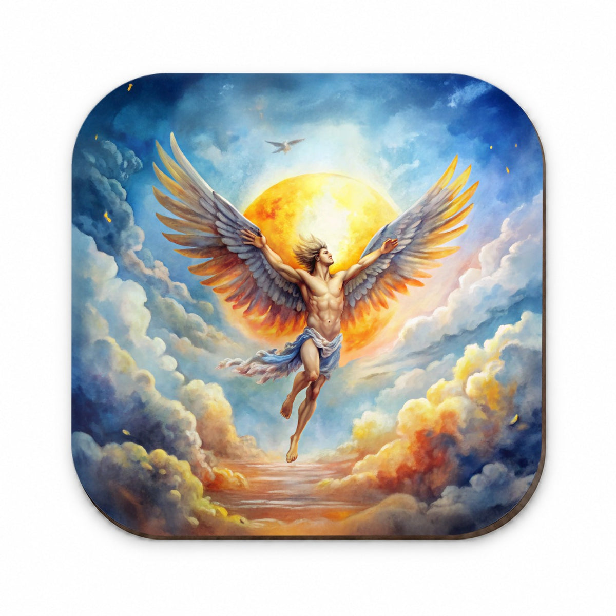Icarus Flying Too Close To The Sun Greek Myth Watercolor Fridge Magnet