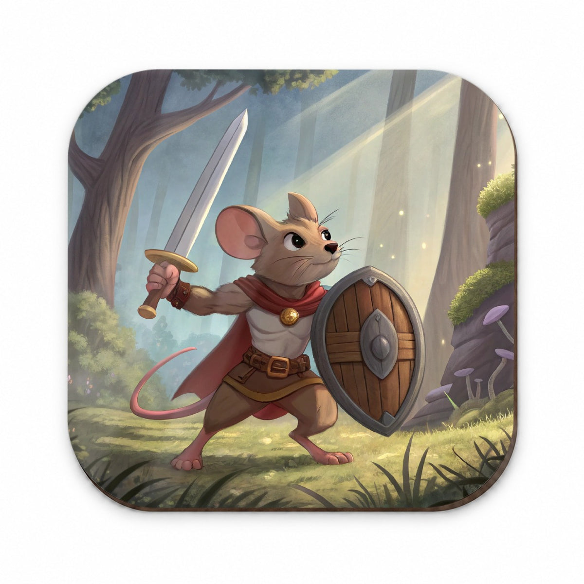 Mouse Warrior With Sword And Shield Fridge Magnet