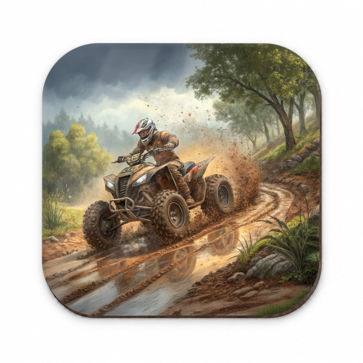 Quad ATV Off-Road Mud Racing Fridge Magnet
