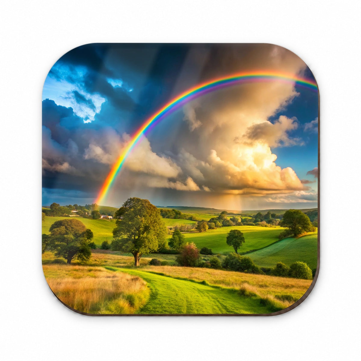 Rainbow After Rain Storm In The Country Fridge Magnet