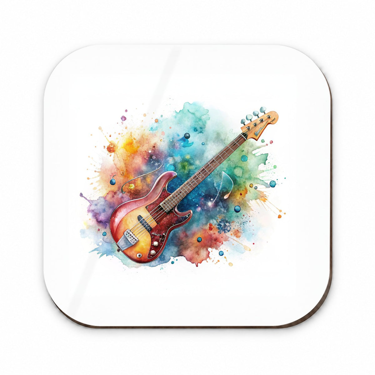 Rock And Roll Guitar Watercolor Fridge Magnet