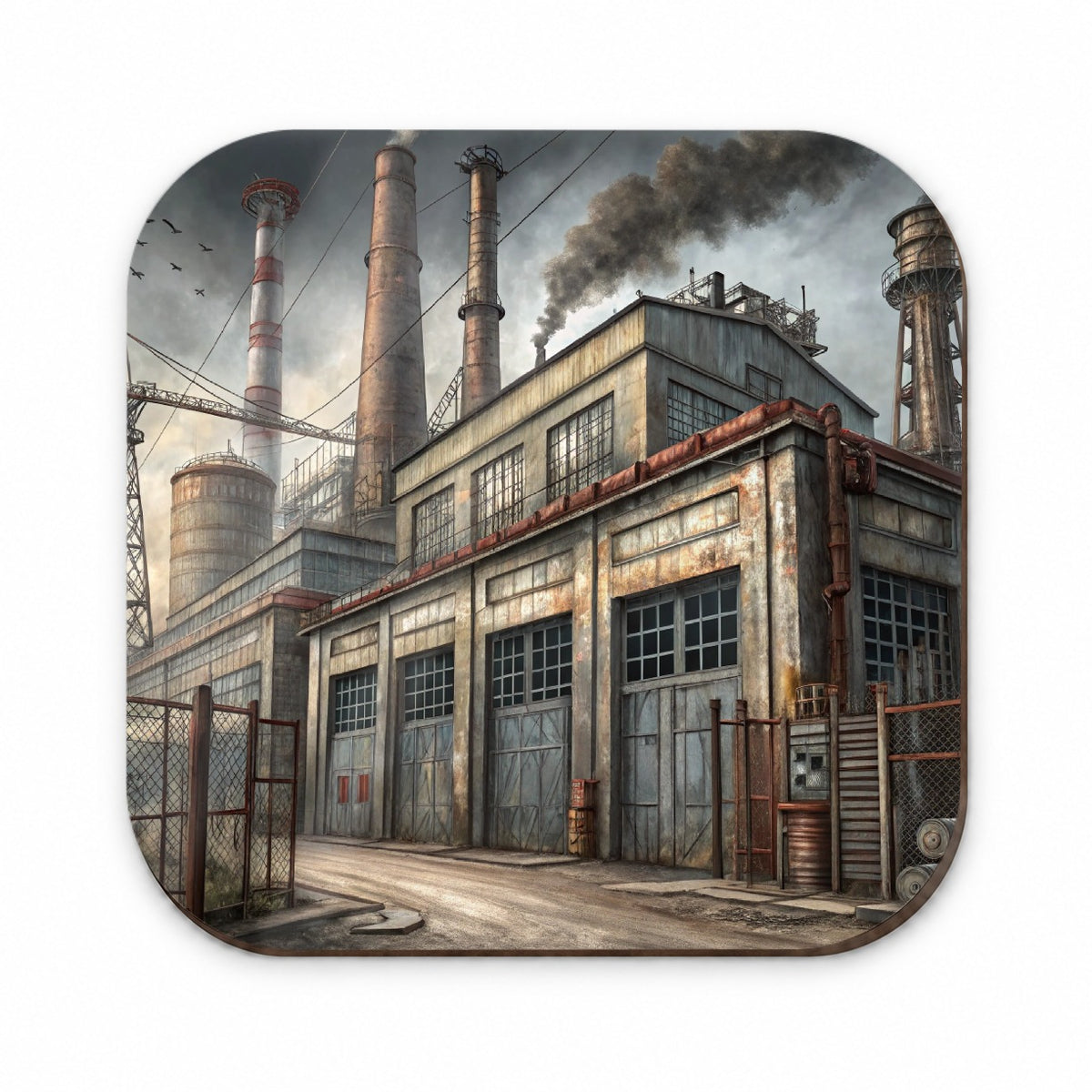 Rundown Old Industrial Factory Fridge Magnet