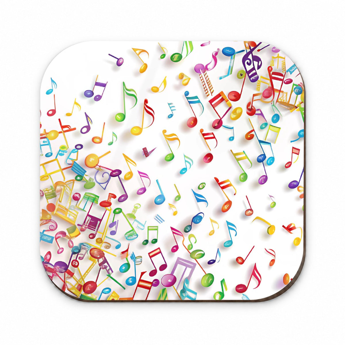 Scattered Colorful Rainbow Music Musical Notes Fridge Magnet