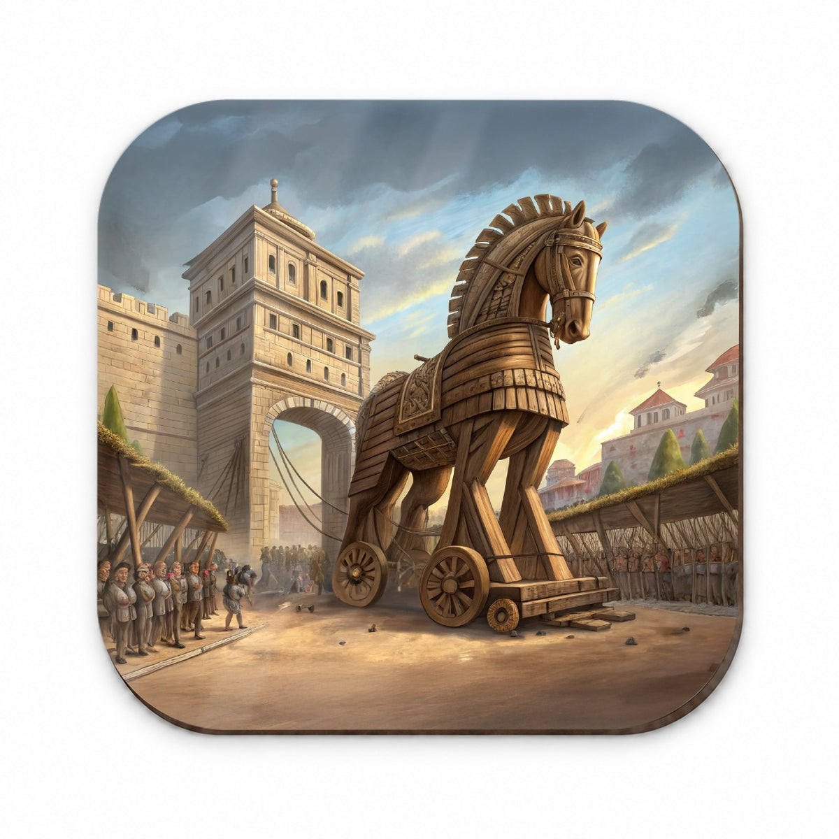 Trojan Horse Being Brought Into Troy Homer's Iliad War Fridge Magnet