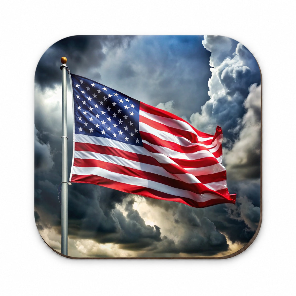 Waving American Flag After Storm Patriotic United States Fridge Magnet