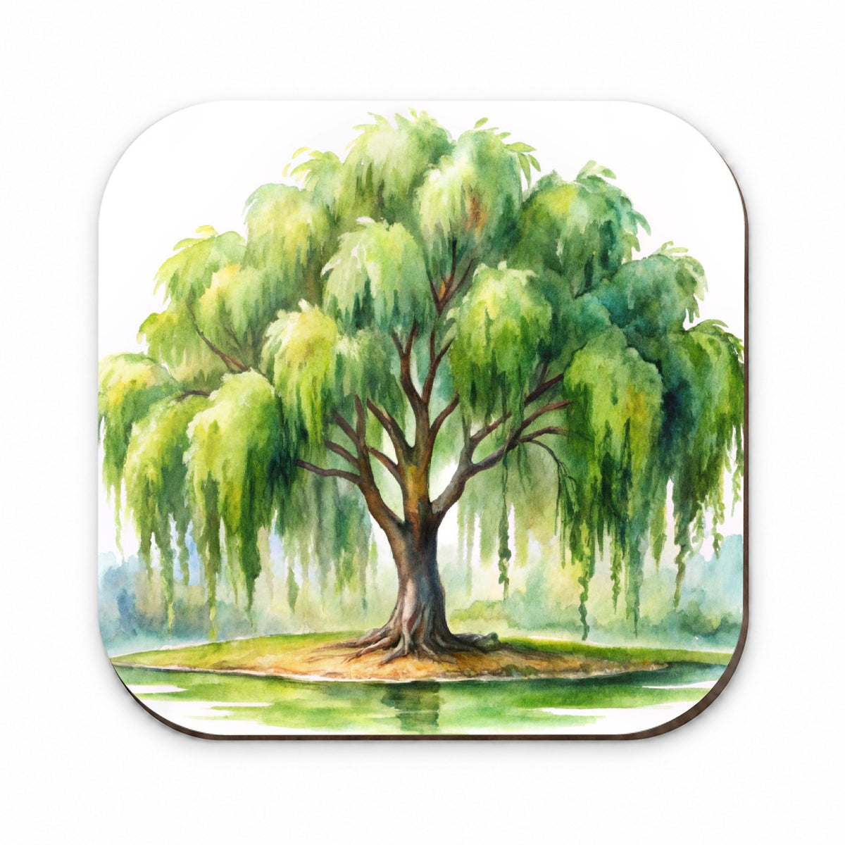 Weeping Willow Tree Watercolor Fridge Magnet