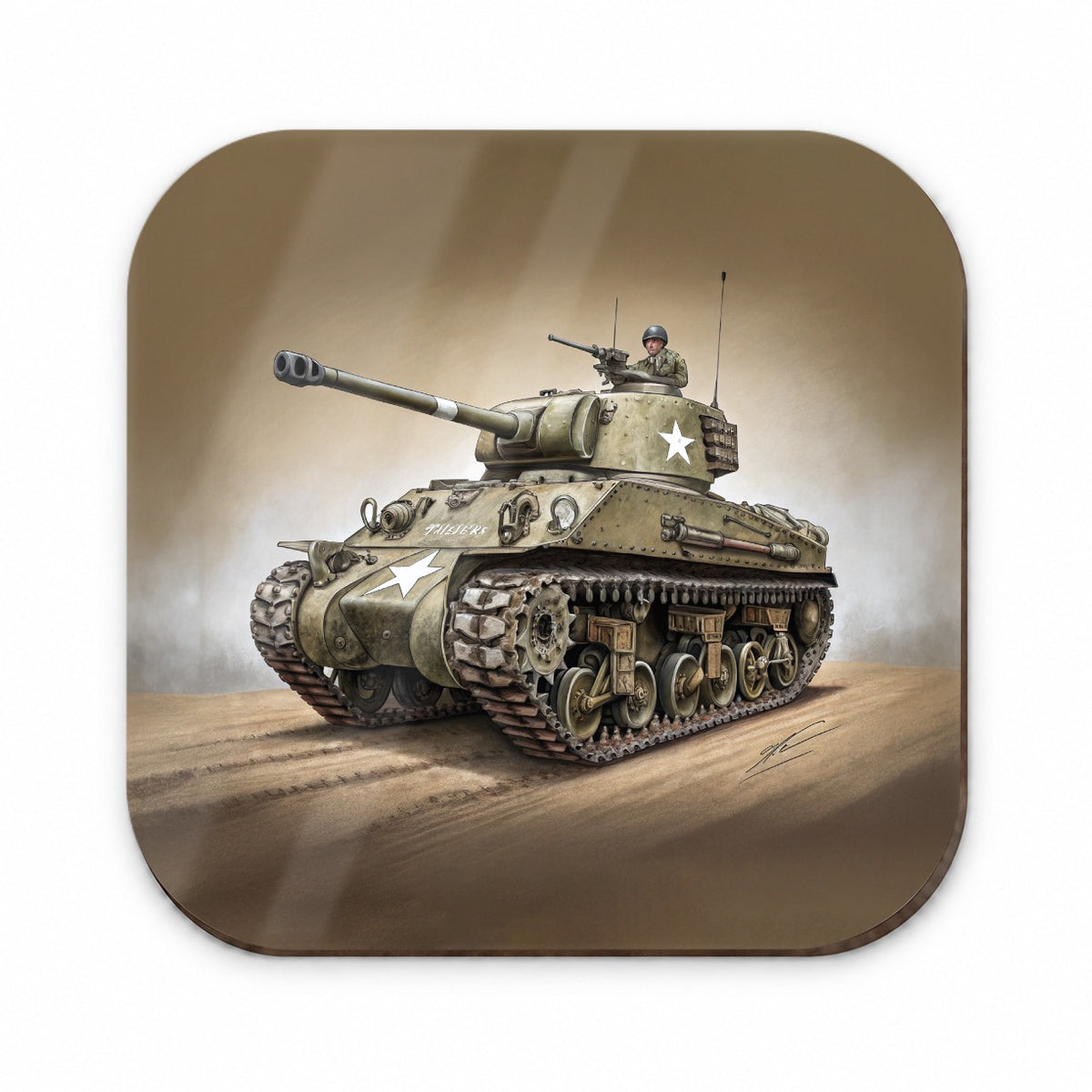 WWII M4 Sherman US Medium Tank Fridge Magnet