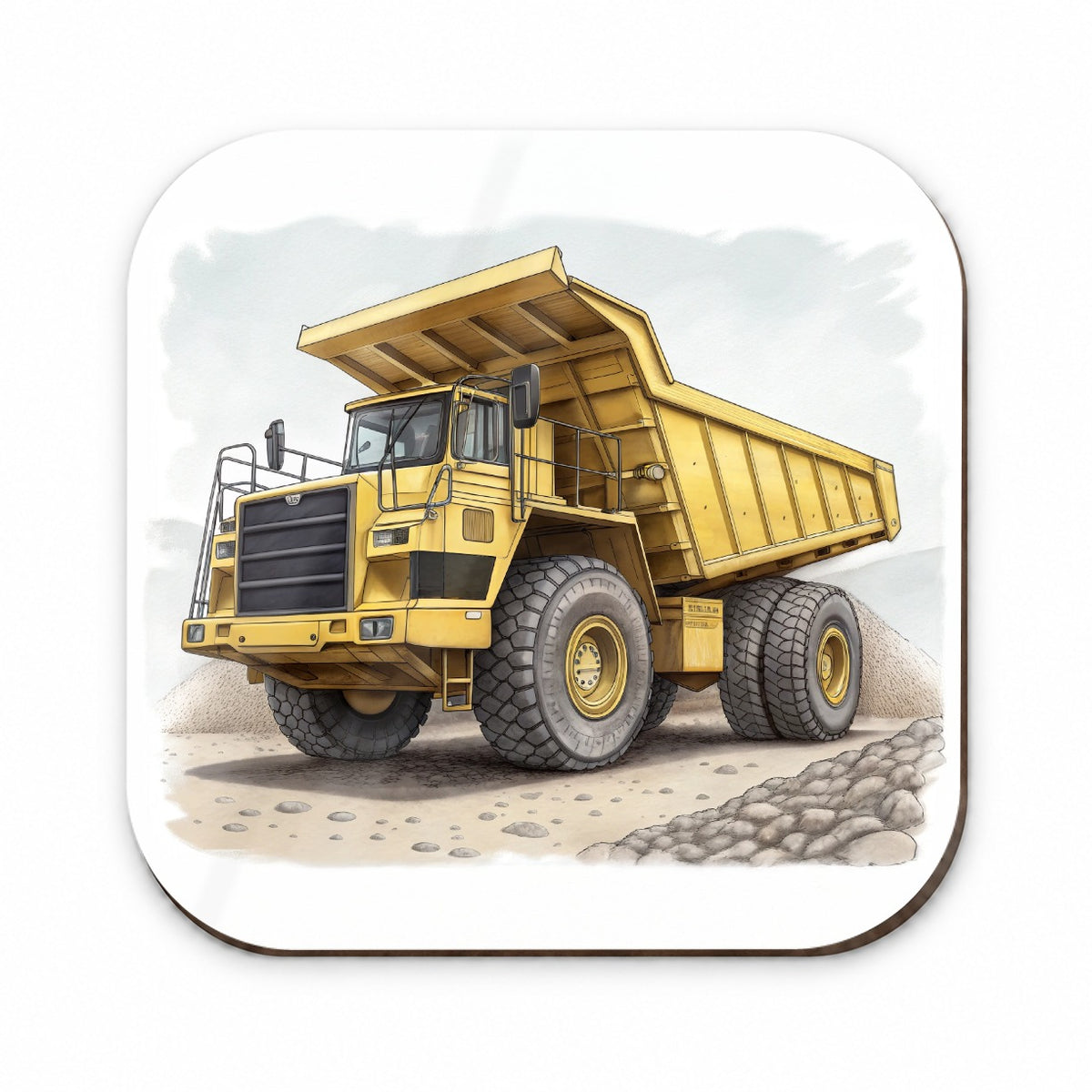 Yellow Dump Truck Construction Equipment Fridge Magnet