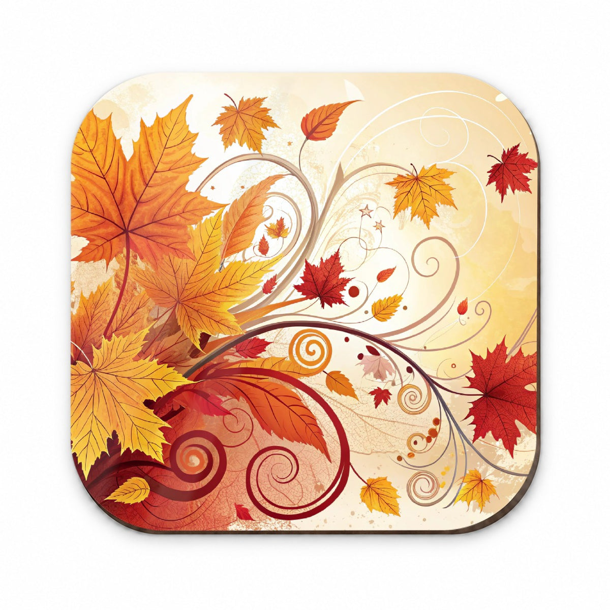 Abstract Fall Autumn Leaves Design Fridge Magnet