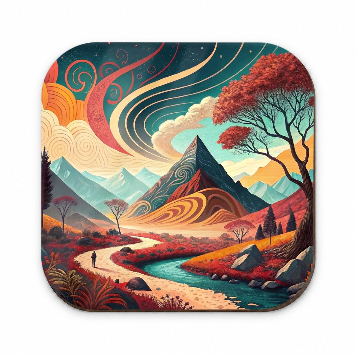 Abstract Modern Art Landscape Fridge Magnet