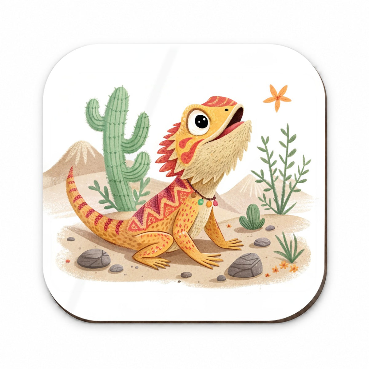 Bearded Dragon Children's Illustration Style Fridge Magnet