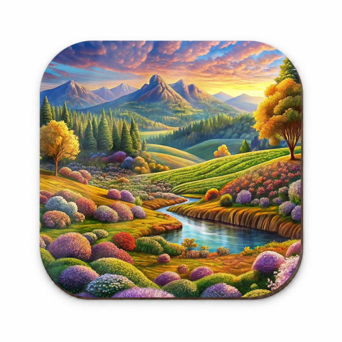 Beautiful Colorful Pastel Landscape Fridge Magnet