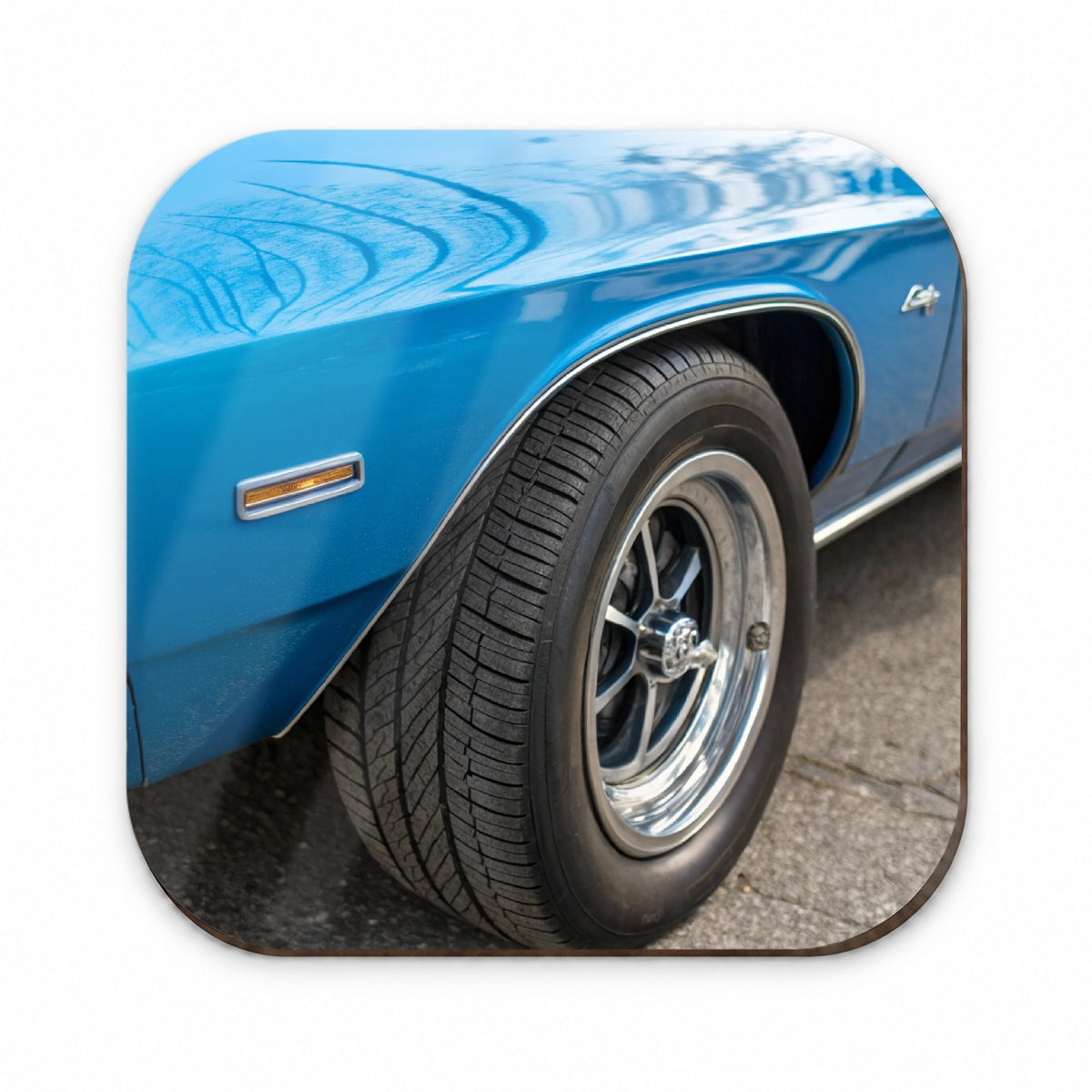 Classic Blue Muscle Car Fridge Magnet
