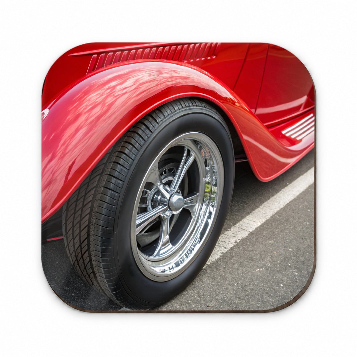 Classic Red Hot Rod Car Fridge Magnet
