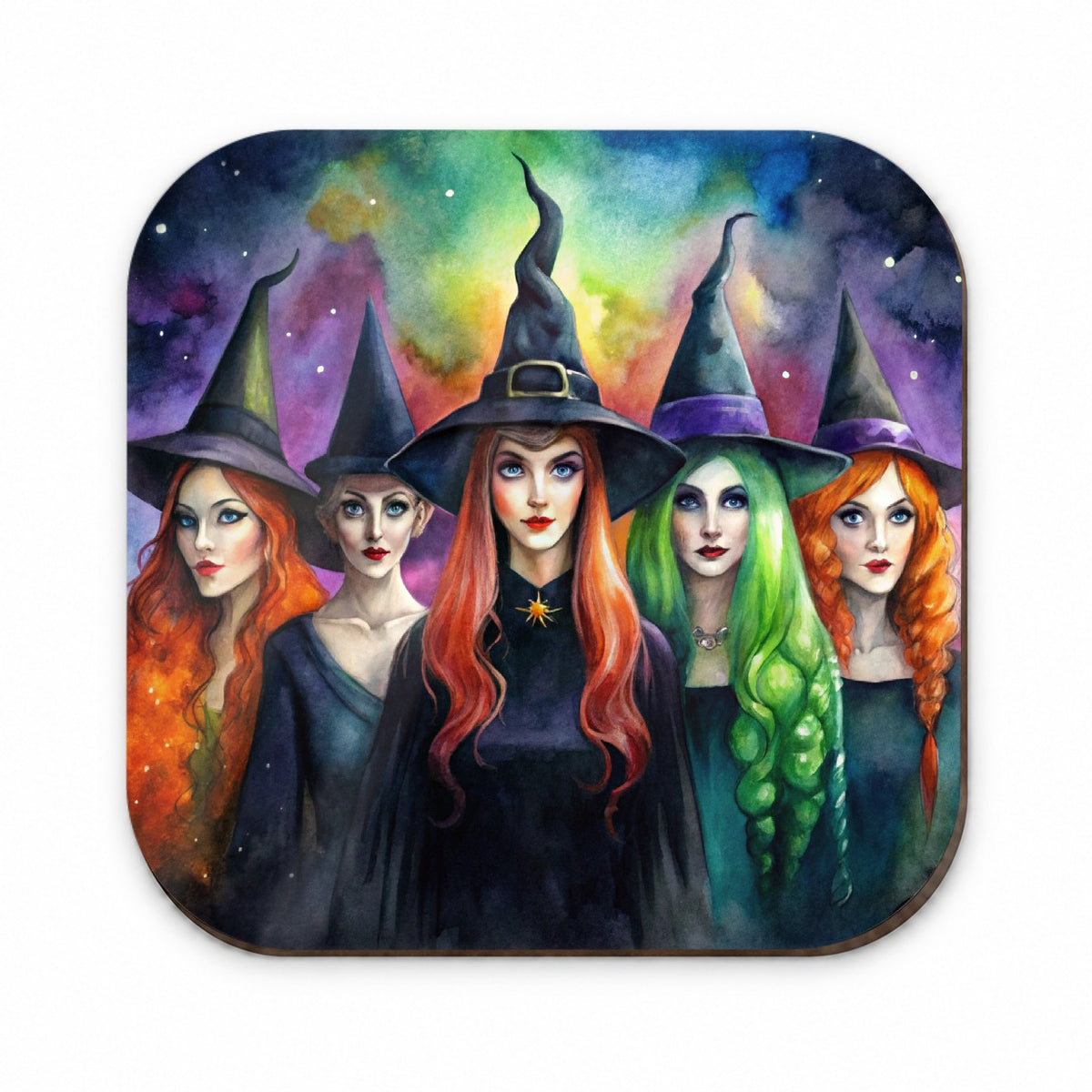 Coven Of Witches Black Watercolor Fridge Magnet