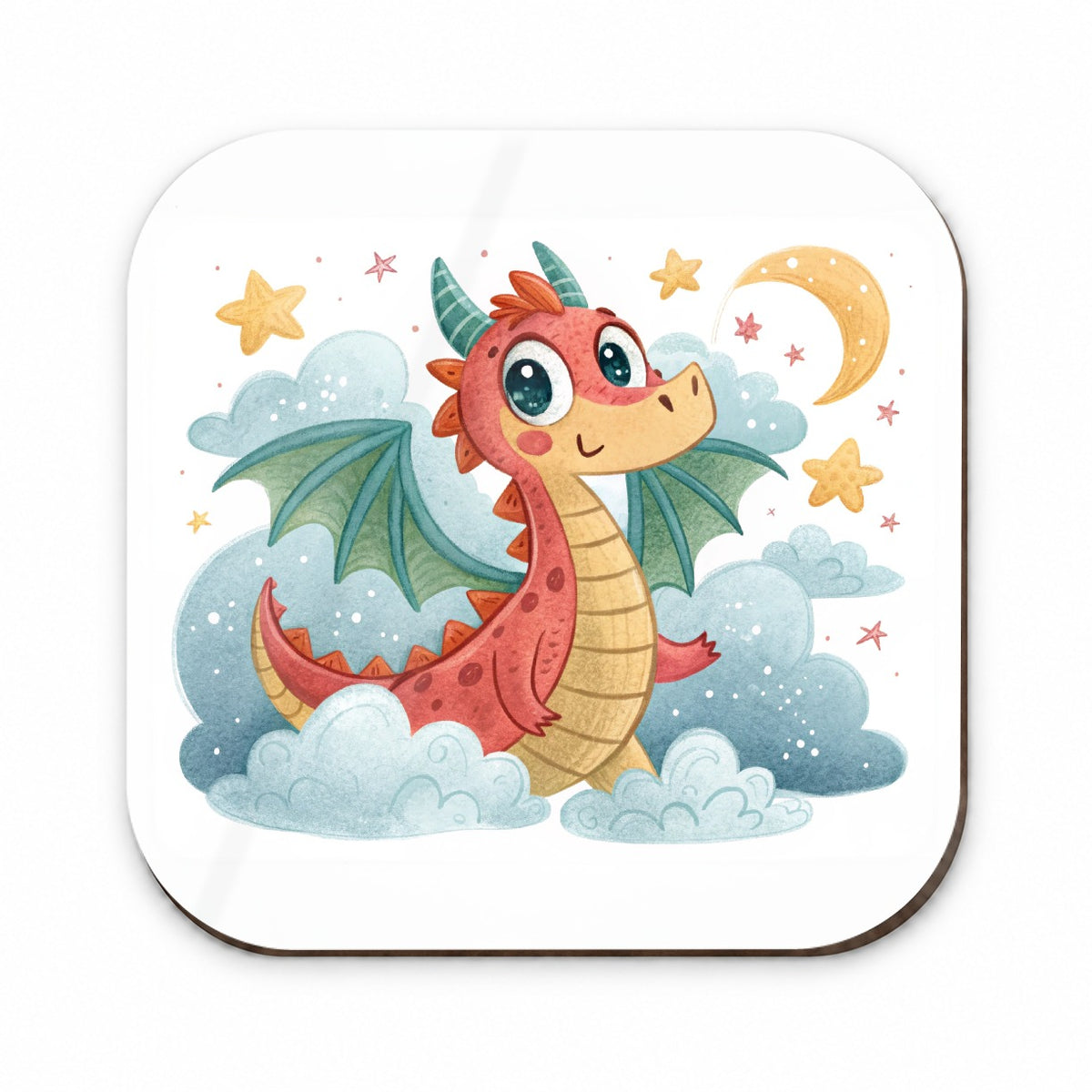 Fantasy Dragon Children's Illustration Style Fridge Magnet