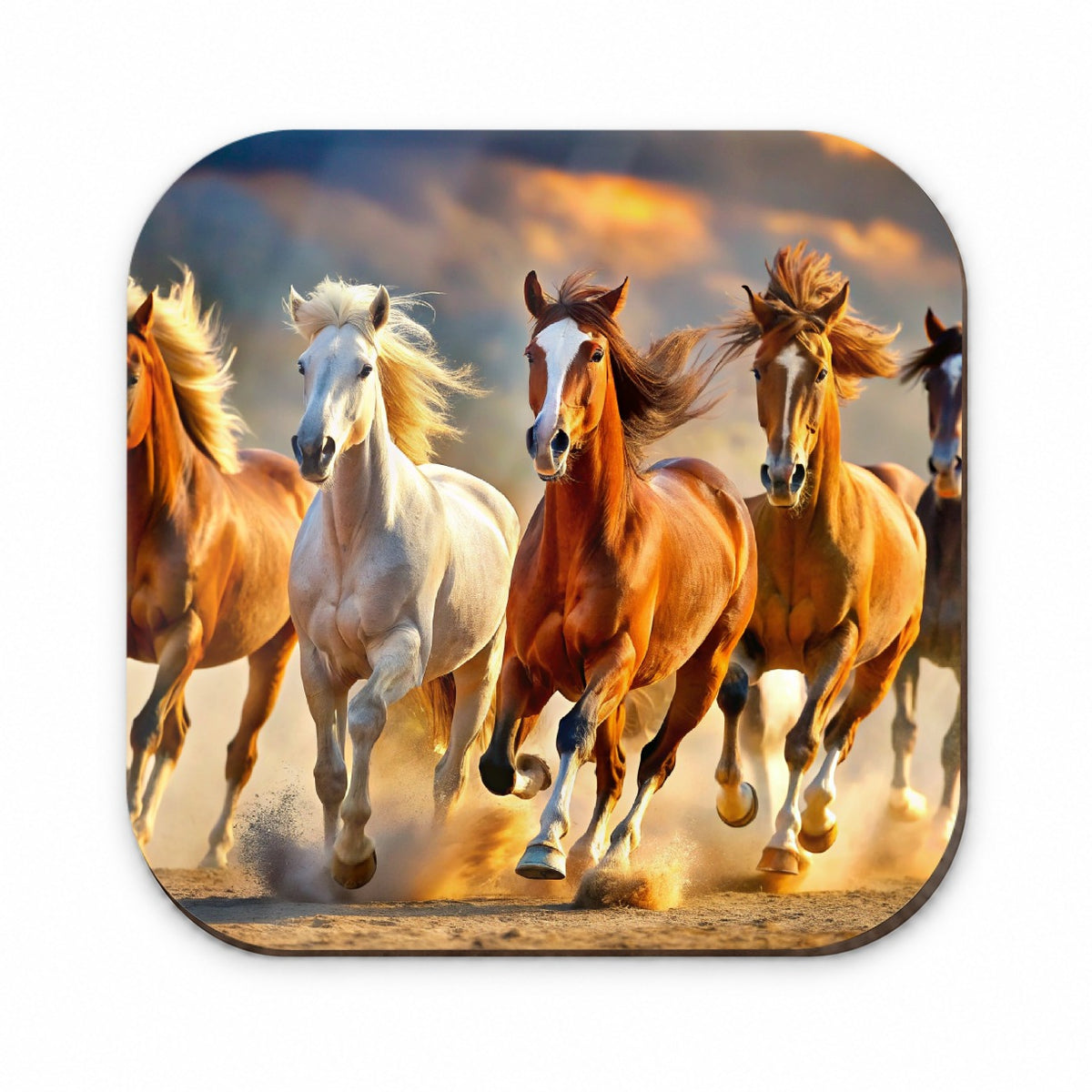 Galloping Horses Fridge Magnet