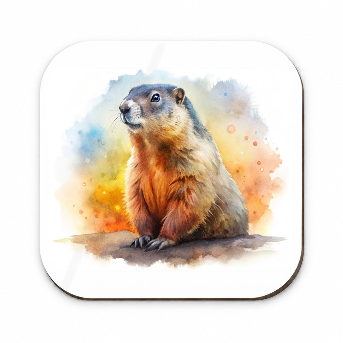 Groundhog Watercolor Fridge Magnet